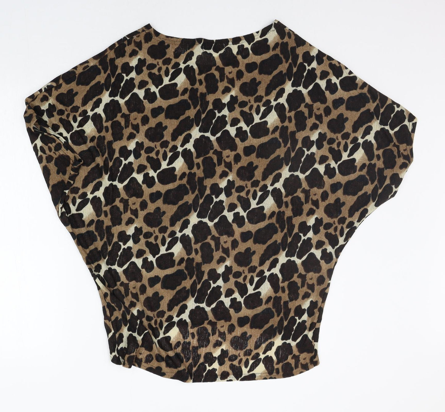 Misumi Womens Beige Animal Print  Pullover Jumper Size M