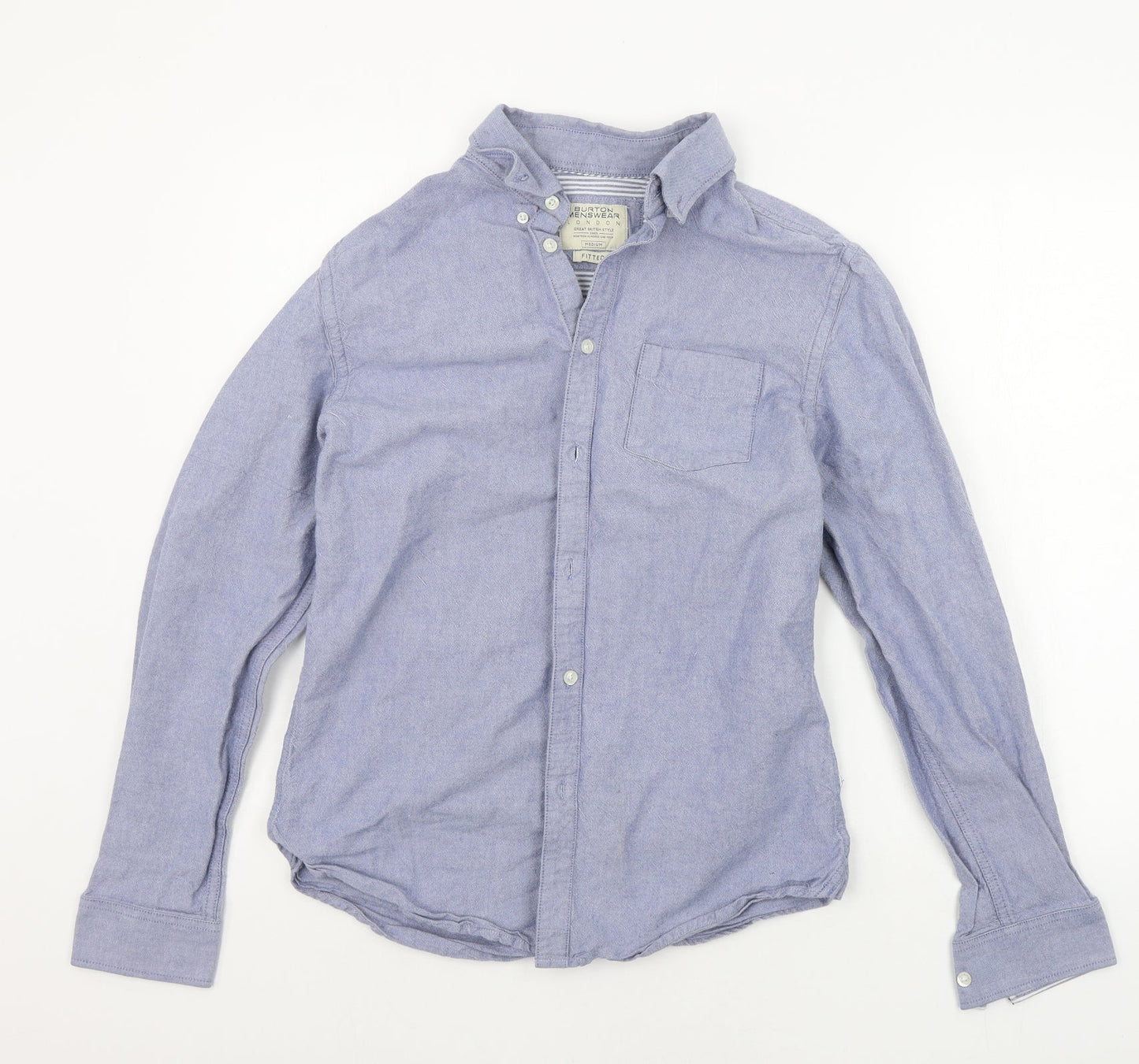 burton menswear Mens Blue    Button-Up Size M