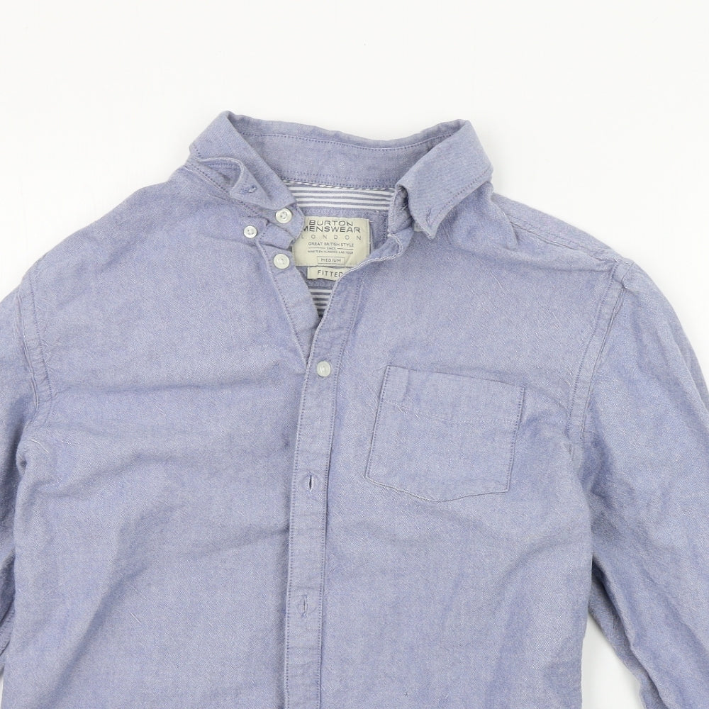 burton menswear Mens Blue    Button-Up Size M