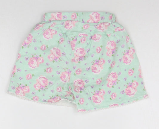 George Girls Green Floral  Top Sleep Shorts Size 2 Years