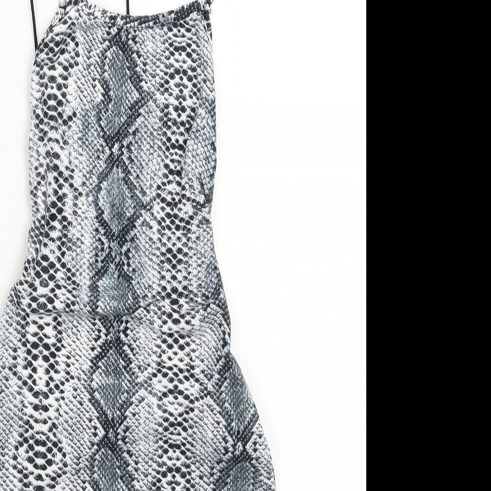 Preworn Womens Grey Animal Print  Mini  Size S