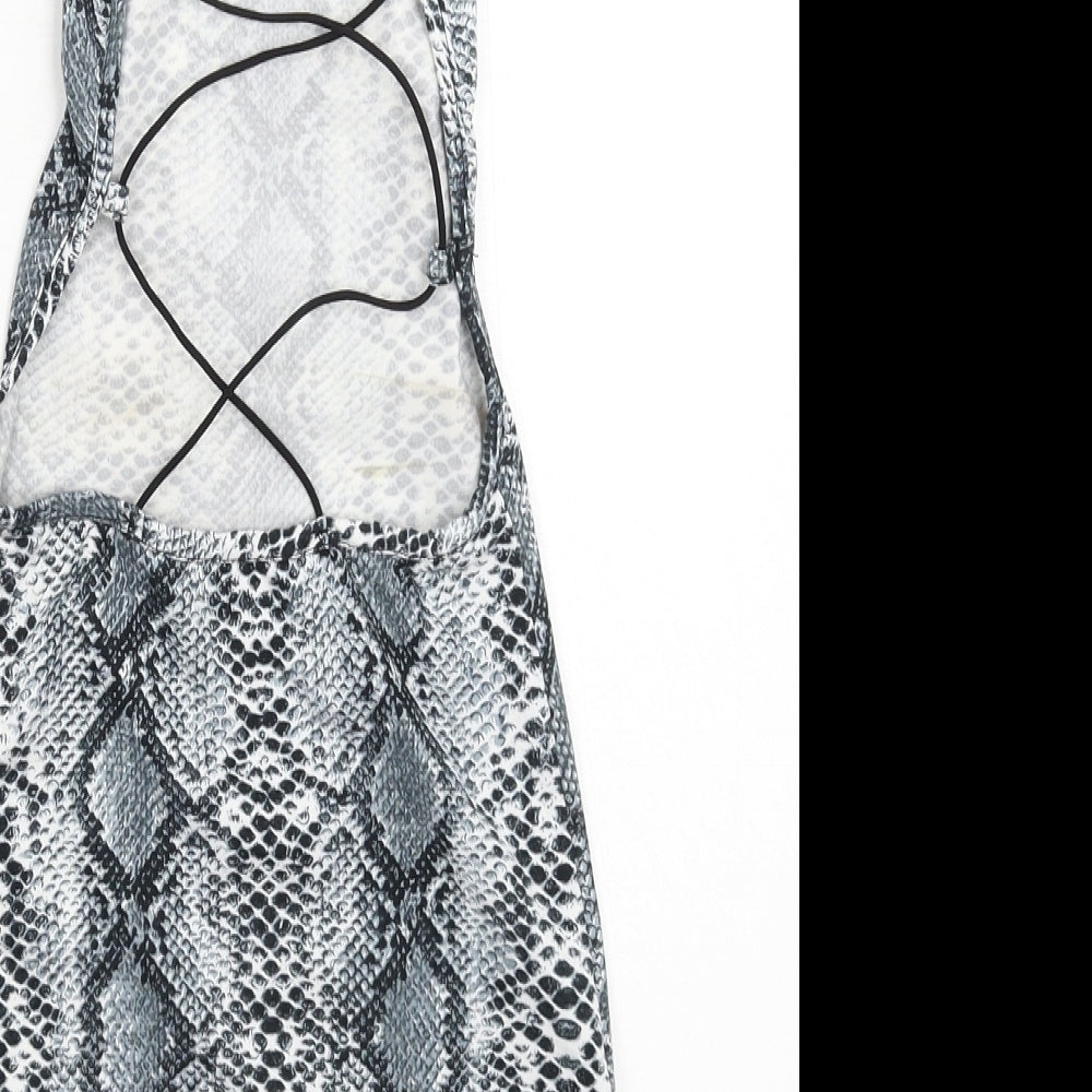 Preworn Womens Grey Animal Print  Mini  Size S