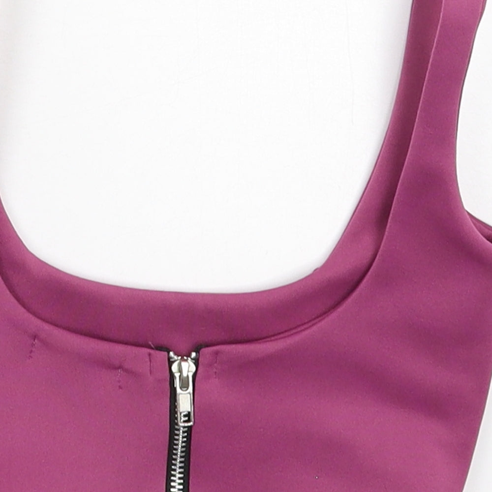 PRETTYLITTLETHING Womens Pink   Cropped Tank Size 4