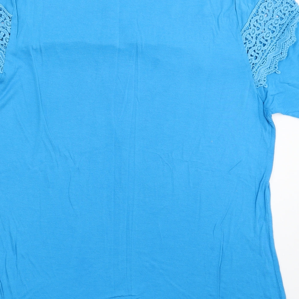 Be You Womens Blue   Basic T-Shirt Size 18