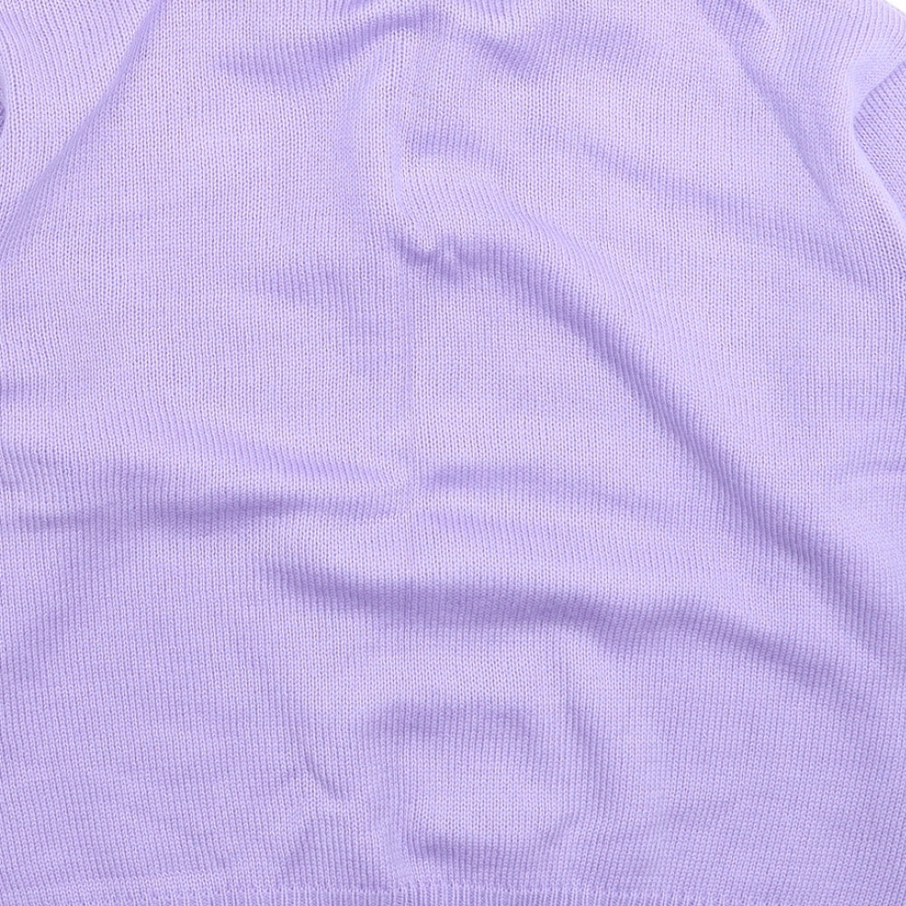 Collection Womens Purple  Knit Pullover Jumper Size 16