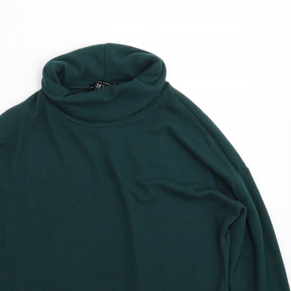 New Look Womens Green  Knit Pullover Jumper Size S  - Oversized