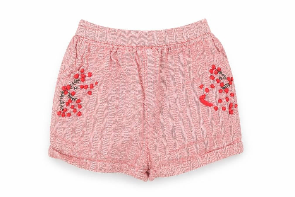 NEXT Baby Red Herringbone  Cropped Trousers Size 3-6 Months  - Shorts