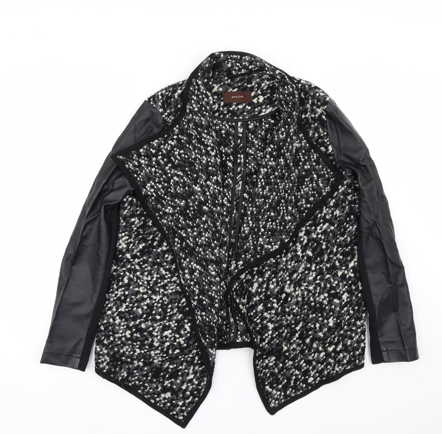 Saviour Womens Black Polka Dot  Cardigan Jumper Size 12