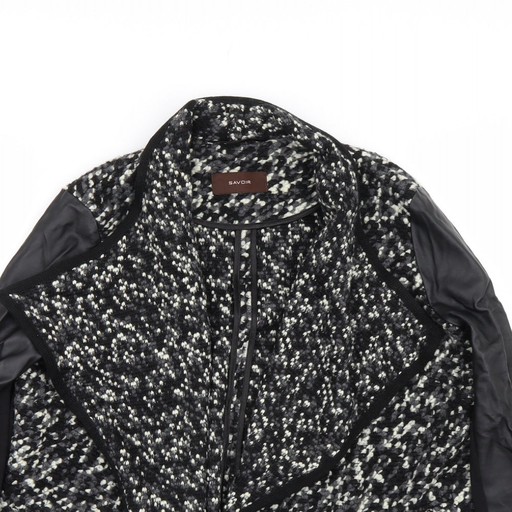 Saviour Womens Black Polka Dot  Cardigan Jumper Size 12
