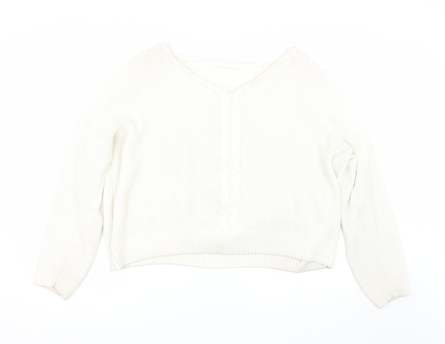 Miss Selfridge Womens White   Pullover Jumper Size 16