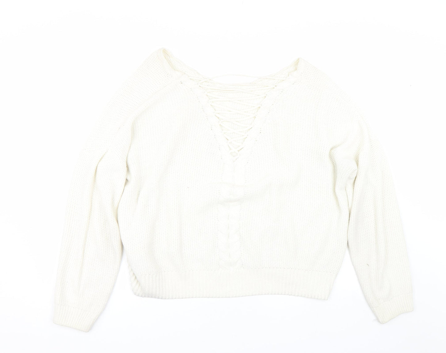 Miss Selfridge Womens White   Pullover Jumper Size 16