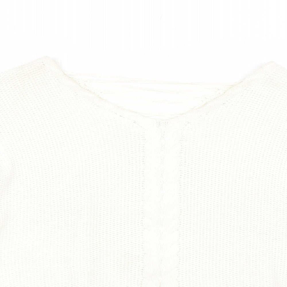 Miss Selfridge Womens White   Pullover Jumper Size 16