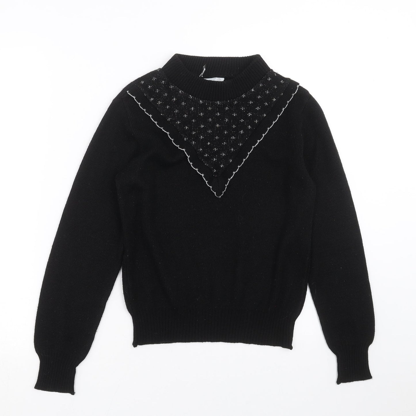 Preworn Womens Black  Knit Pullover Jumper Size 6
