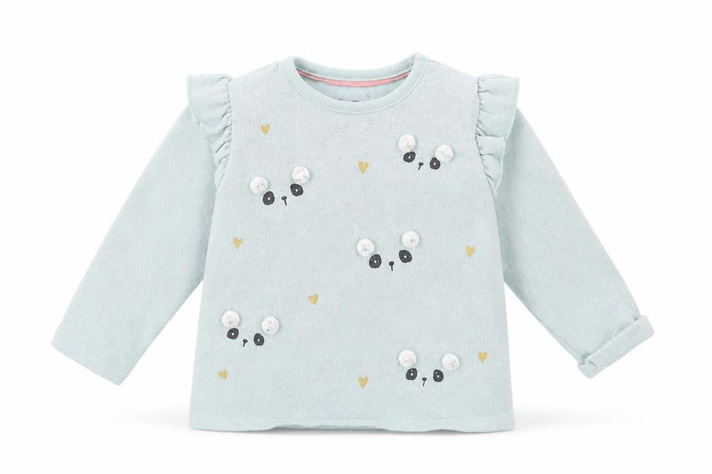 F&F Baby Green   Pullover Jumper Size 3-6 Months  - faces