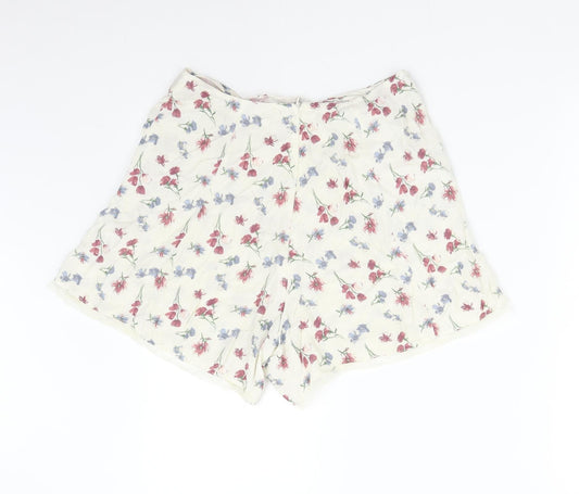 Pins & Needles Womens Beige Floral  Hot Pants Shorts Size S