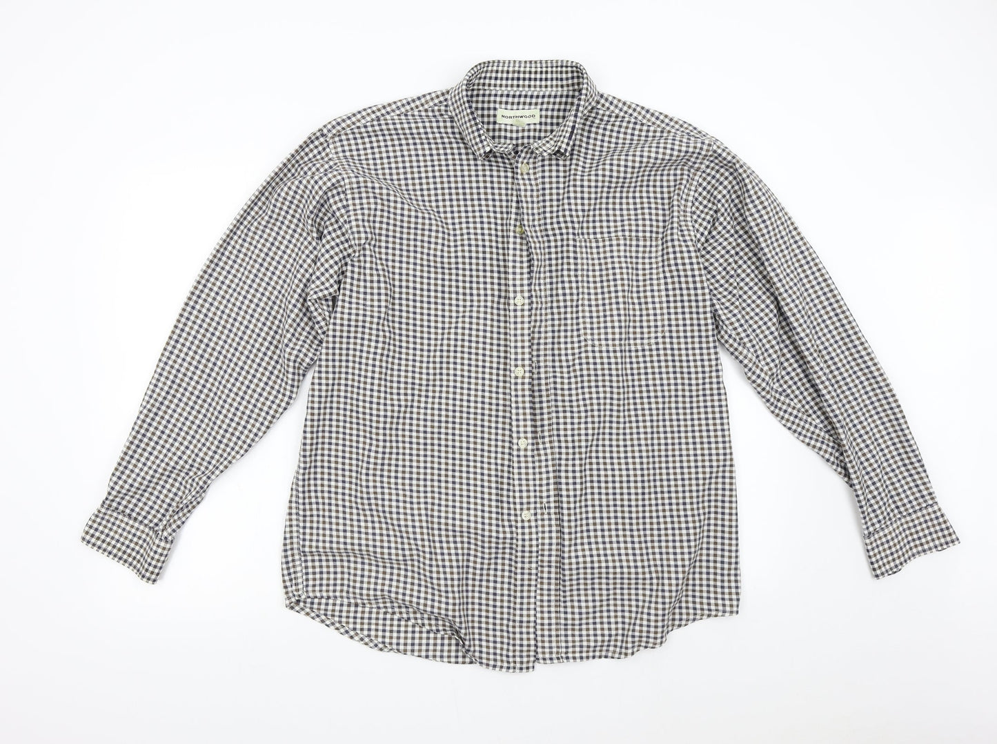 Northwood Mens Multicoloured Check   Button-Up Size M