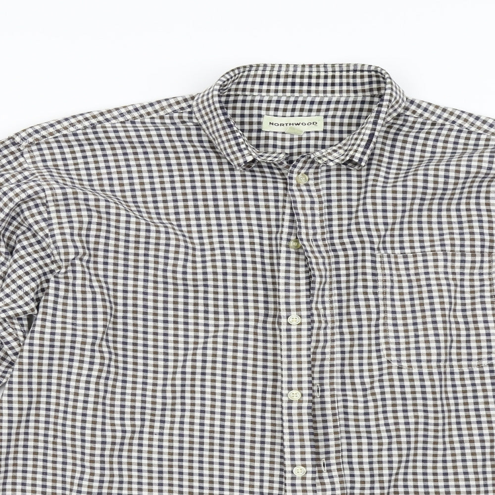 Northwood Mens Multicoloured Check   Button-Up Size M