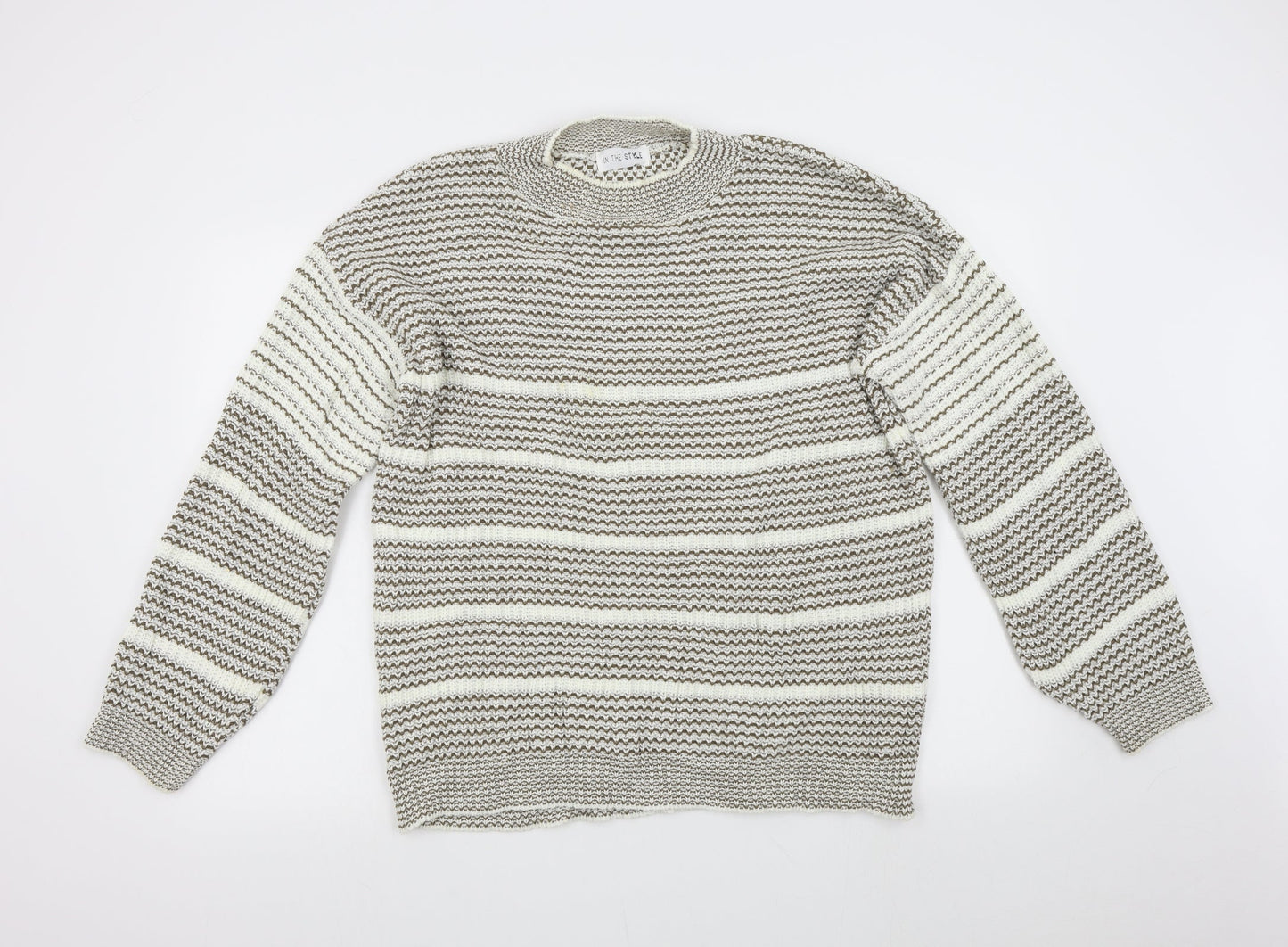 In the Style Womens Brown  Knit Pullover Jumper Size L