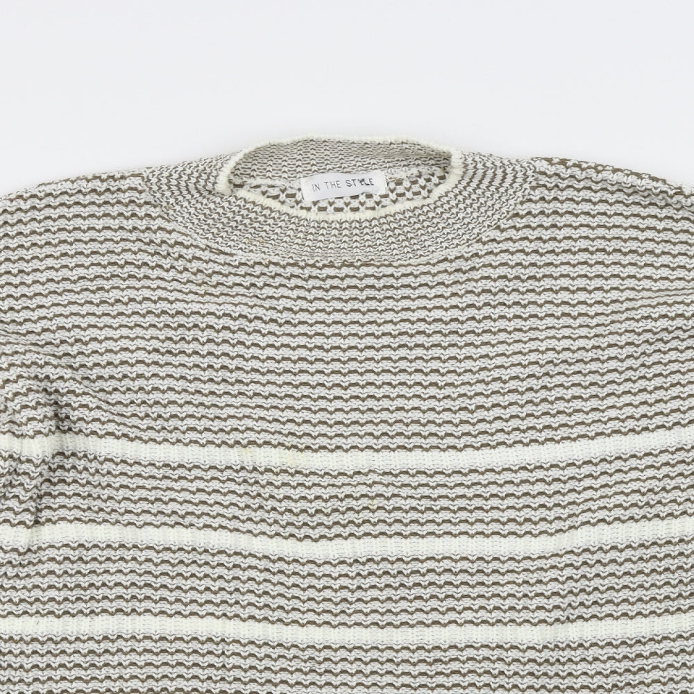 In the Style Womens Brown  Knit Pullover Jumper Size L