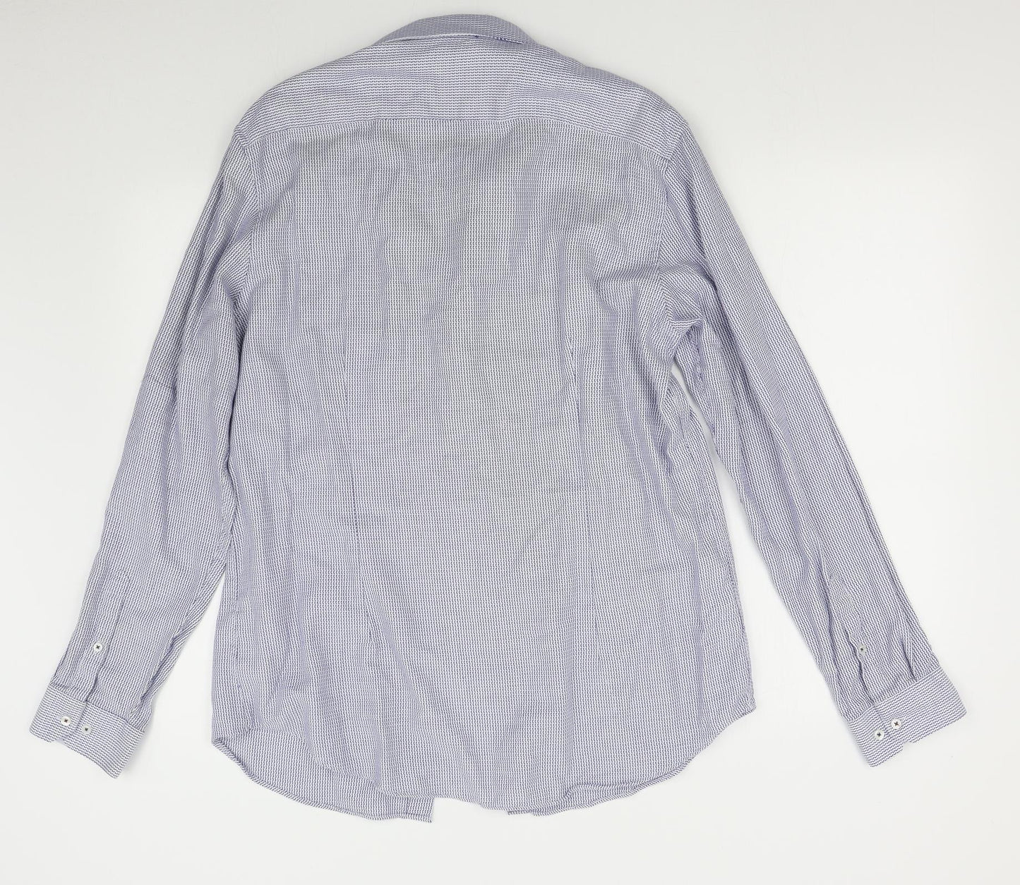 Burton Mens Blue Geometric   Button-Up Size L