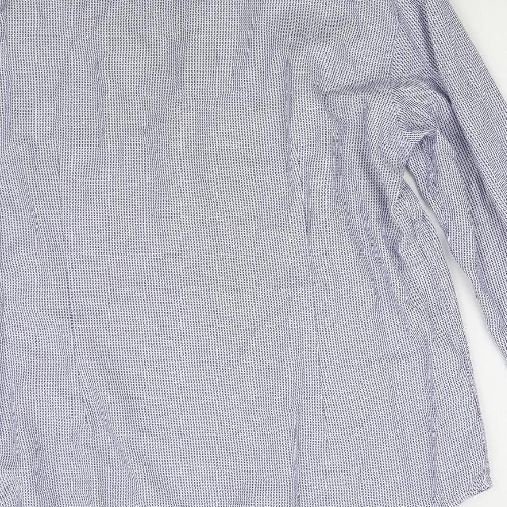 Burton Mens Blue Geometric   Button-Up Size L