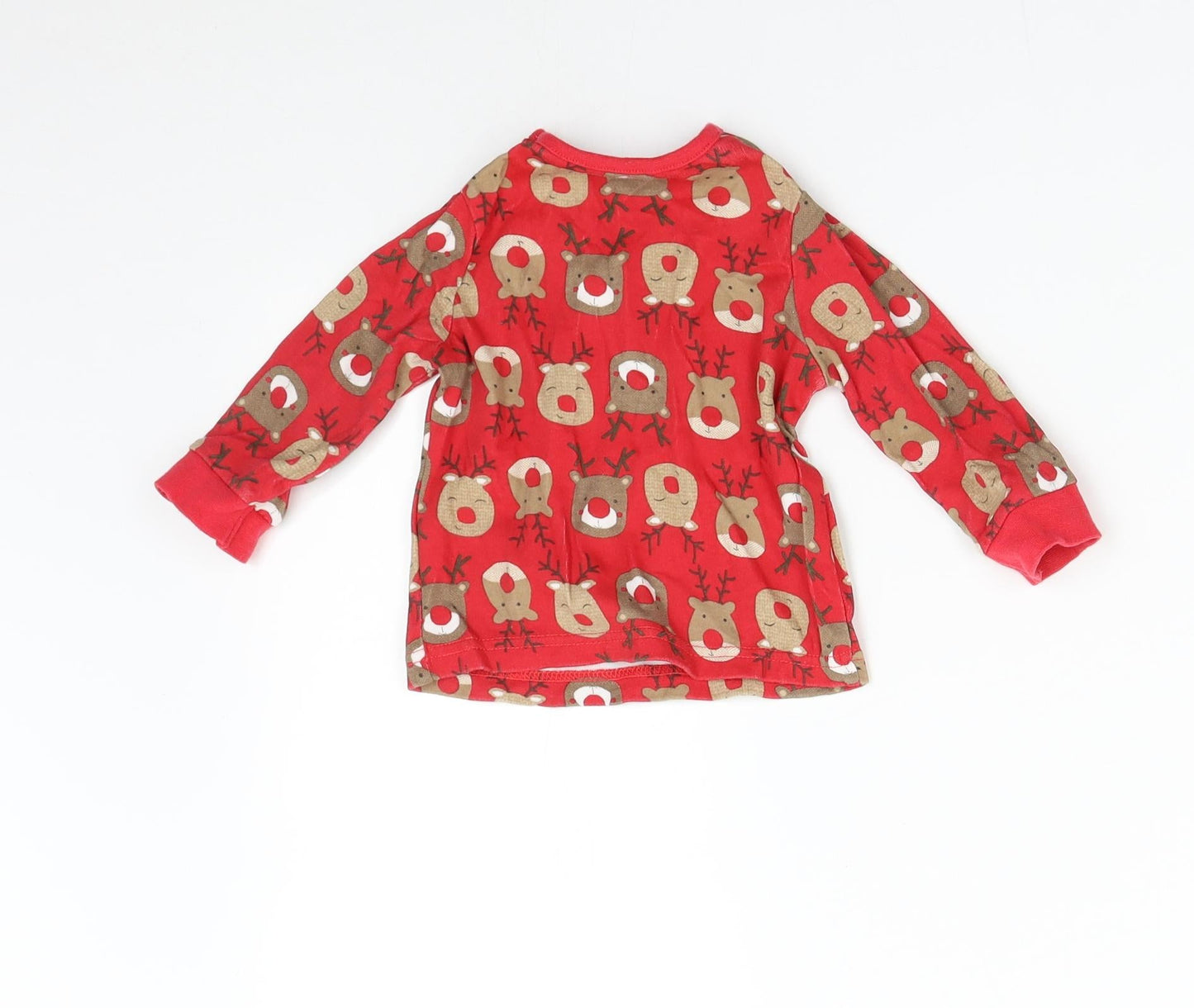 George Baby Red Solid   Pyjama Top Size 6-9 Months