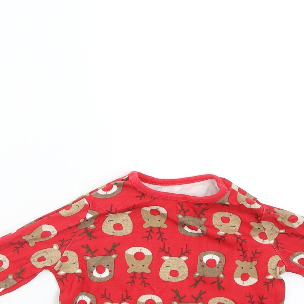 George Baby Red Solid   Pyjama Top Size 6-9 Months