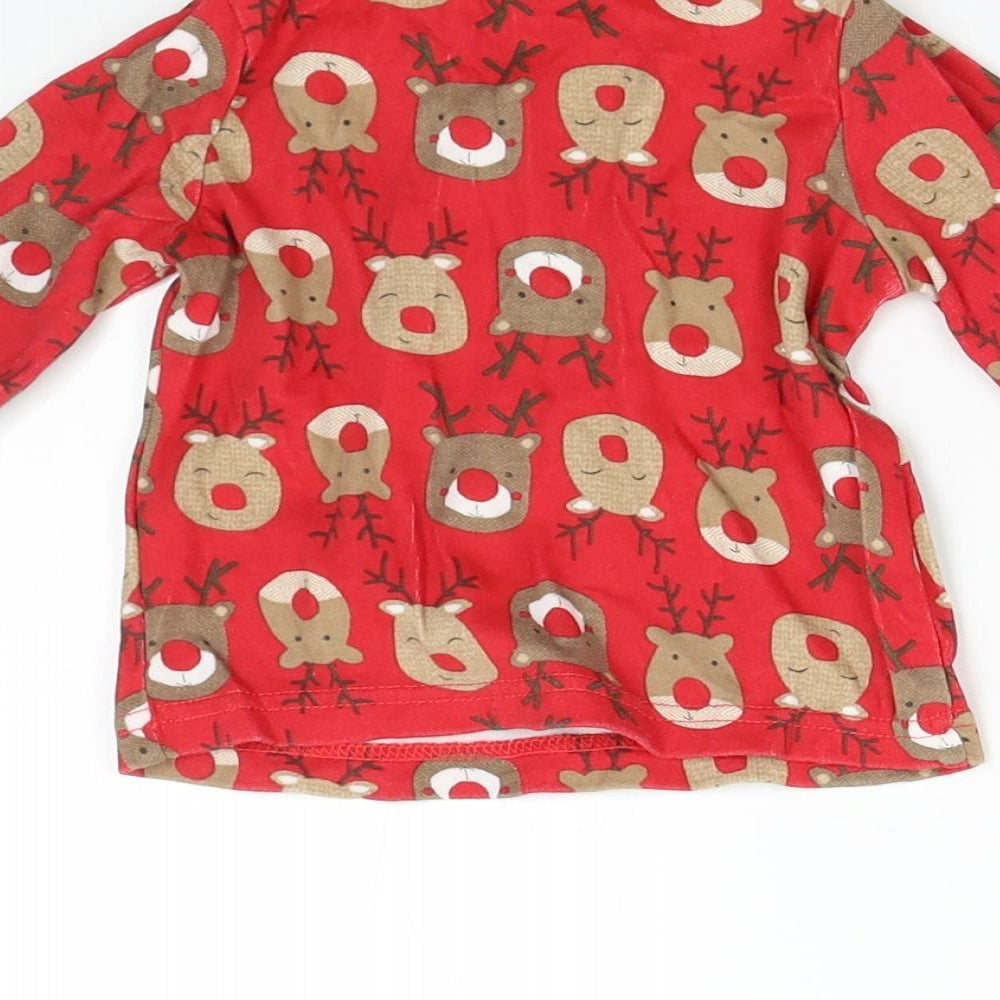 George Baby Red Solid   Pyjama Top Size 6-9 Months