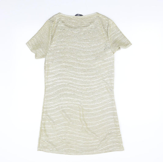 BHS Womens Gold   Slip Dress  Size 10