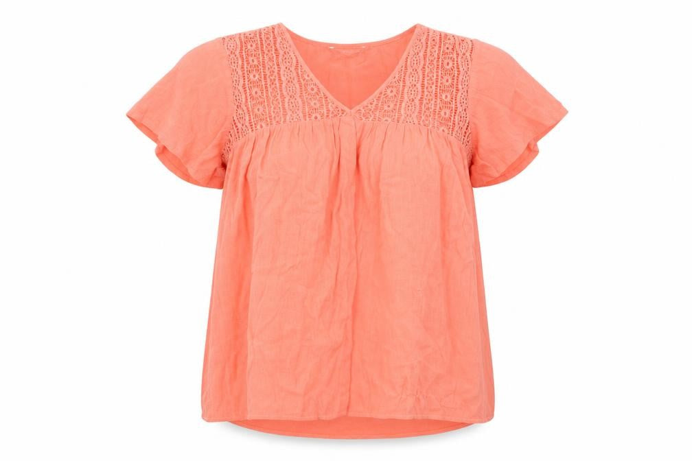 M&S Womens Orange   Basic Blouse Size L