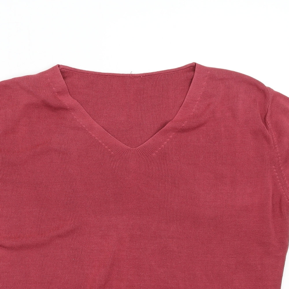 Preworn Womens Pink  Knit Pullover Jumper Size M