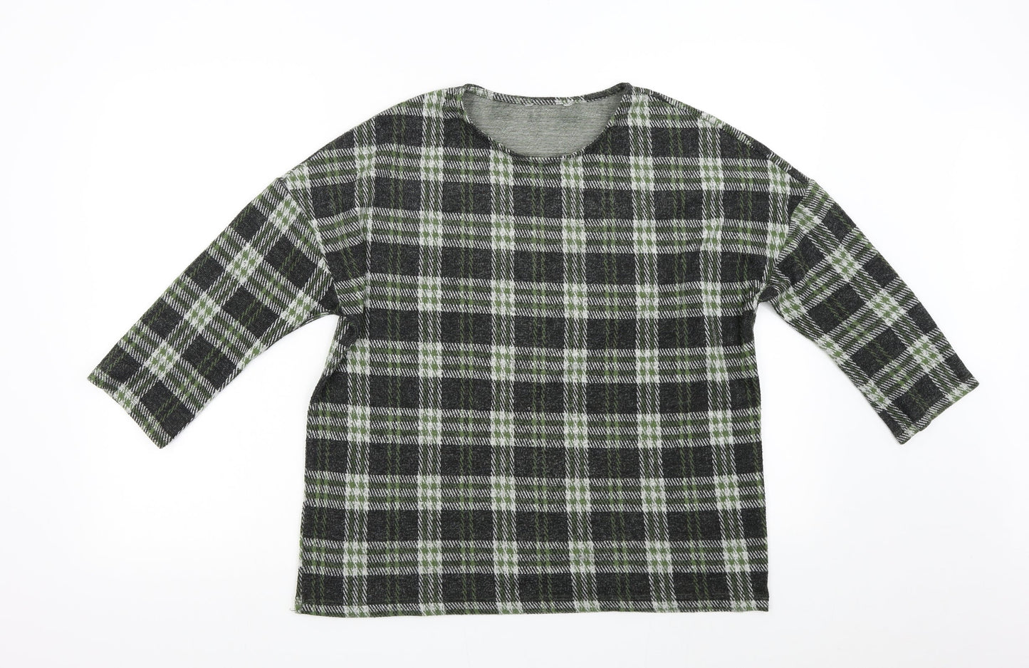 Preworn Womens Green Check  Pullover Jumper Size L