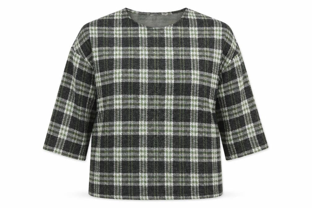Preworn Womens Green Check  Pullover Jumper Size L