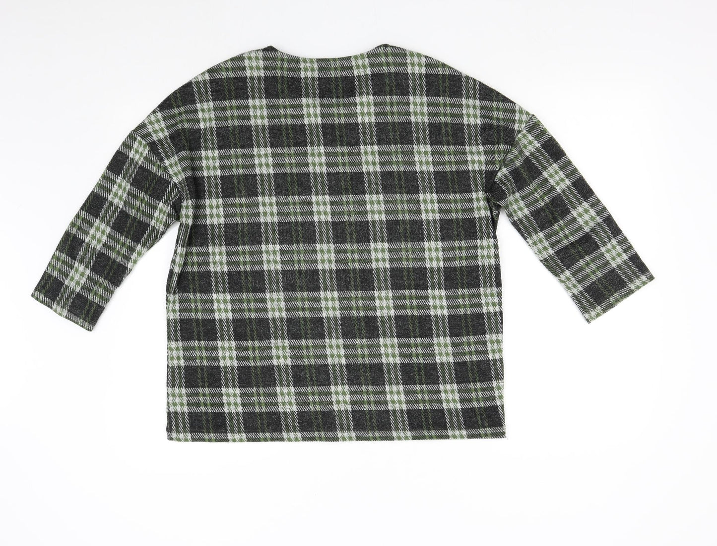 Preworn Womens Green Check  Pullover Jumper Size L