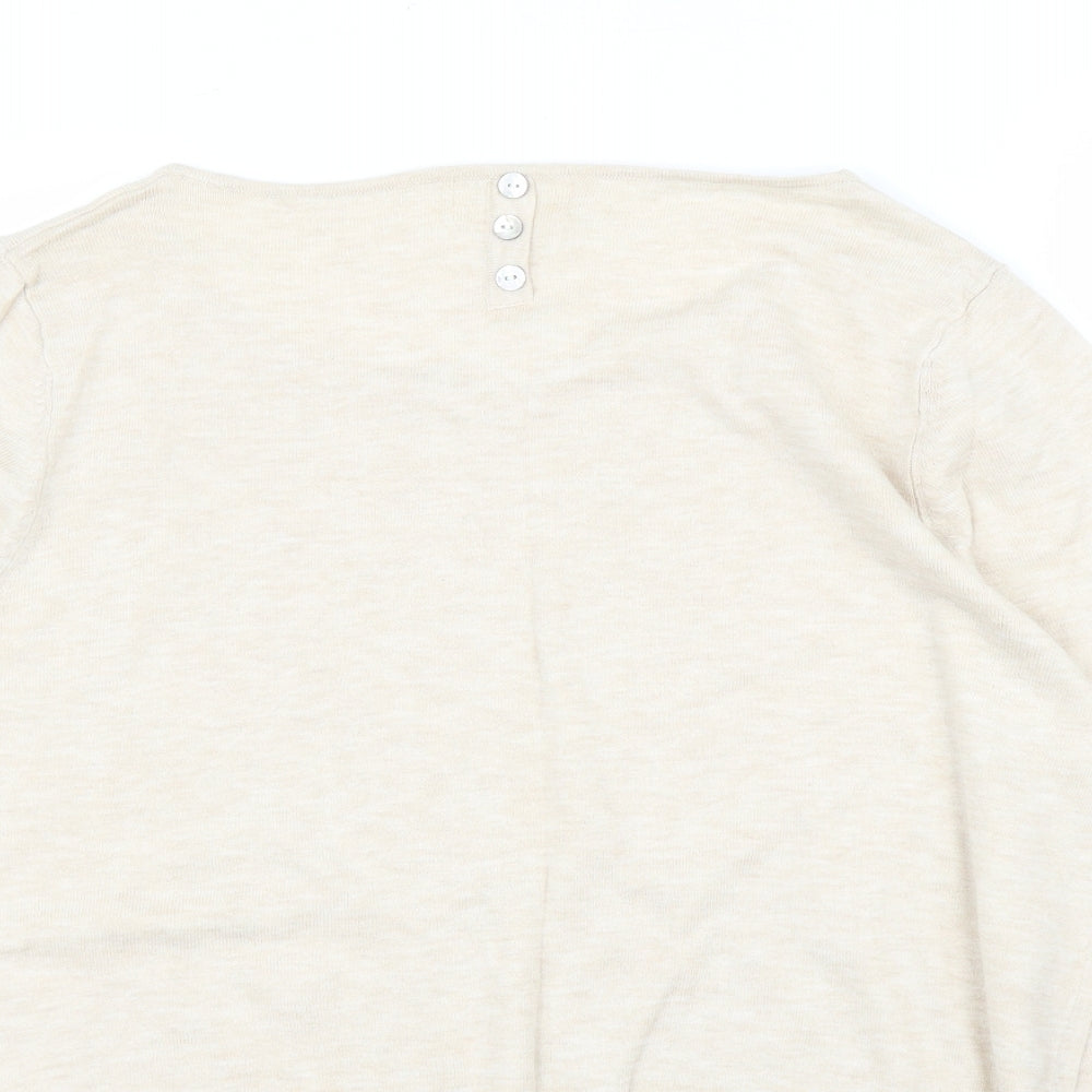 Beverley Hills Mens Beige   Pullover Jumper Size XL