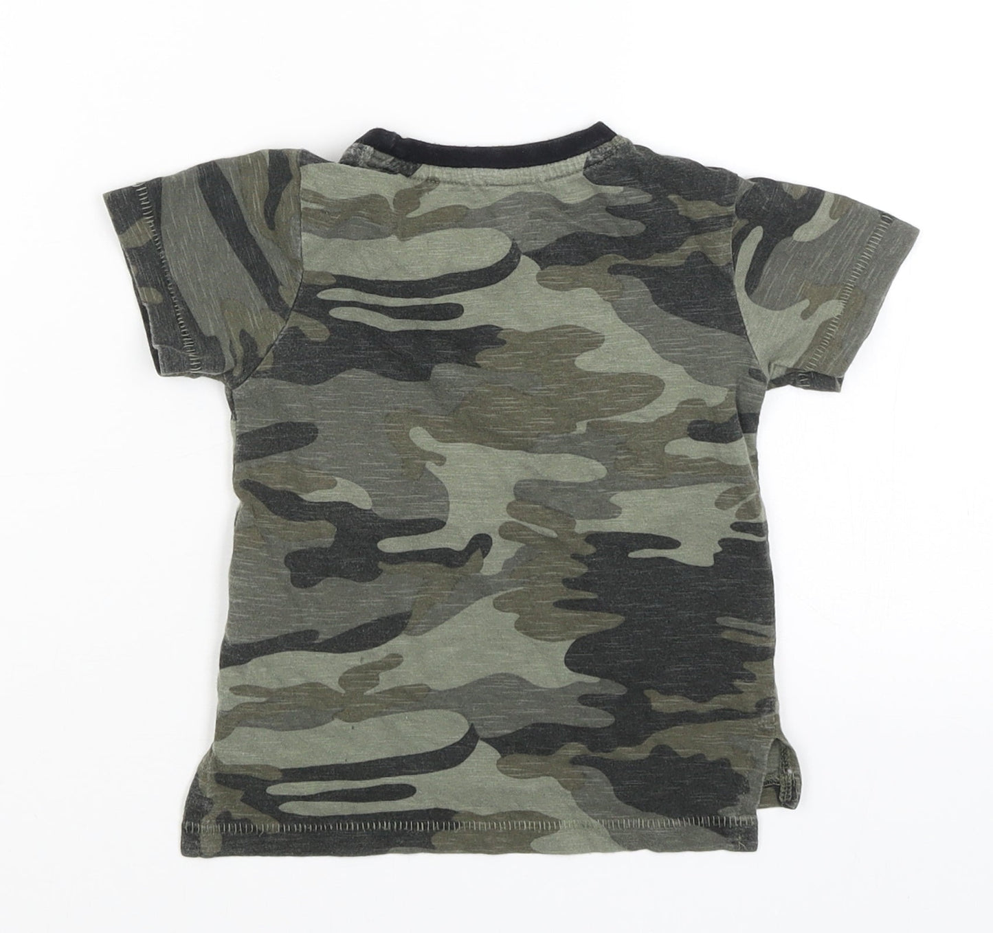 Mini Rebel Baby Green Camouflage  Basic T-Shirt Size 12-18 Months  - #Epic Cool Dude