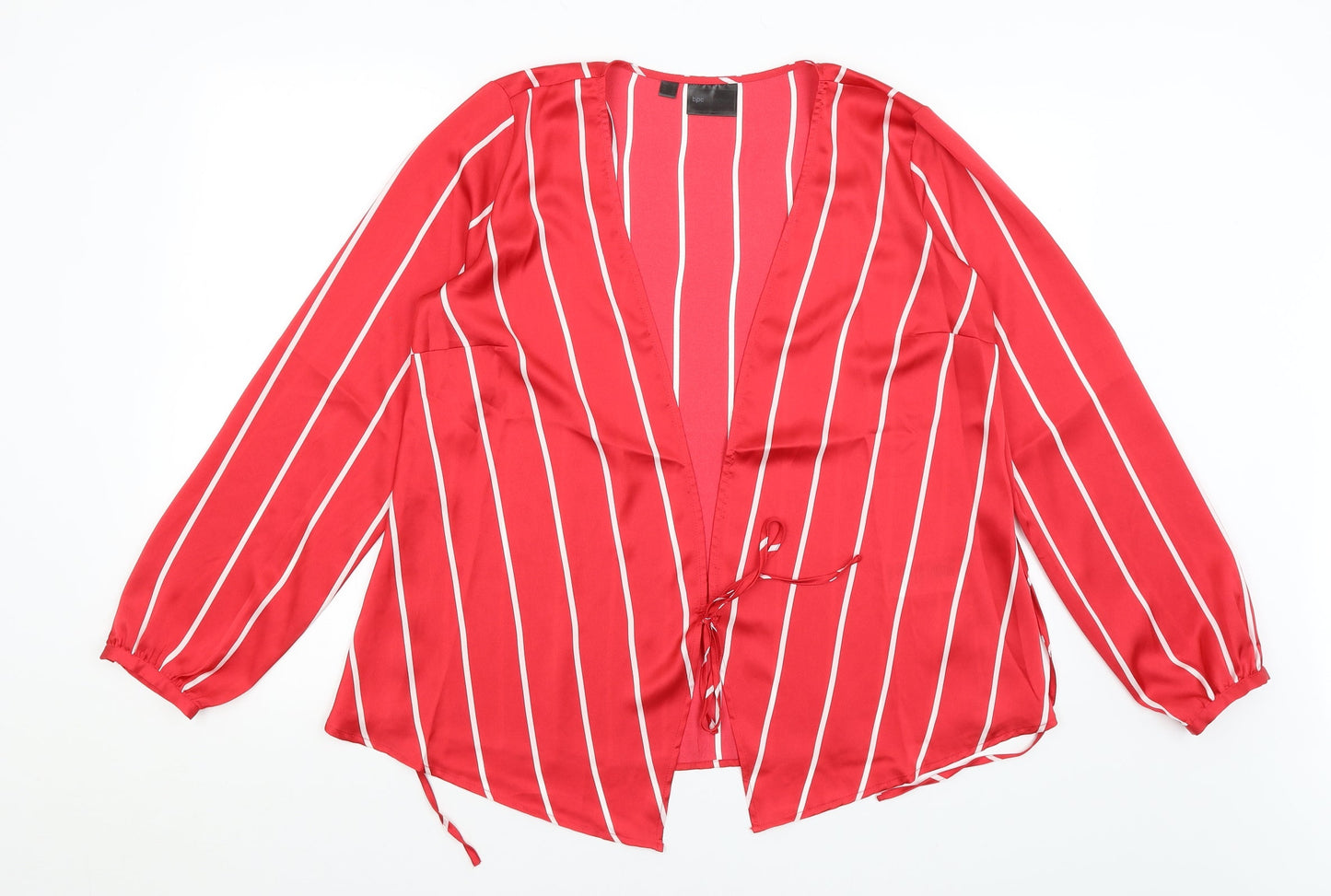 BPC Womens Red Striped  Wrap Jumper Size 12