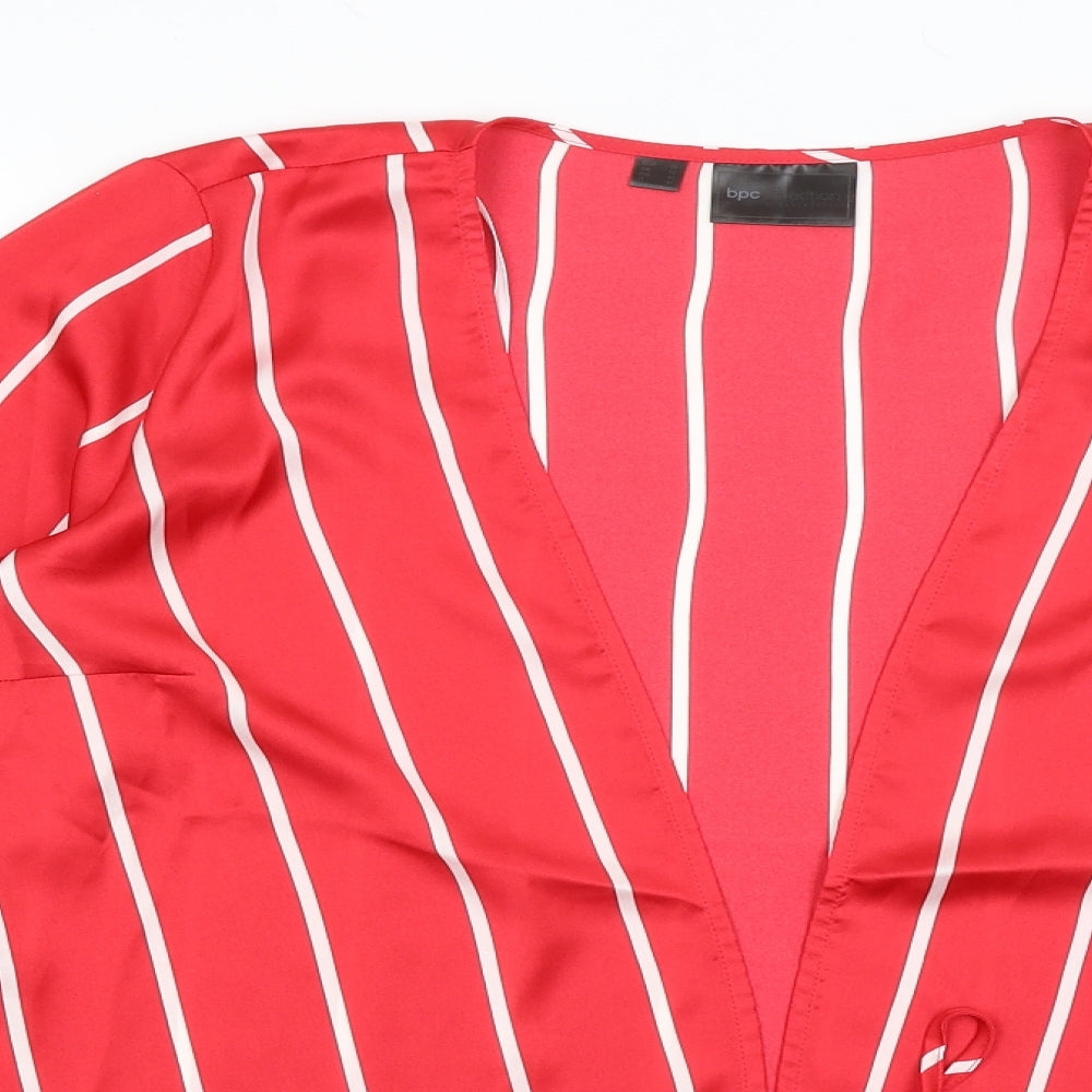 BPC Womens Red Striped  Wrap Jumper Size 12