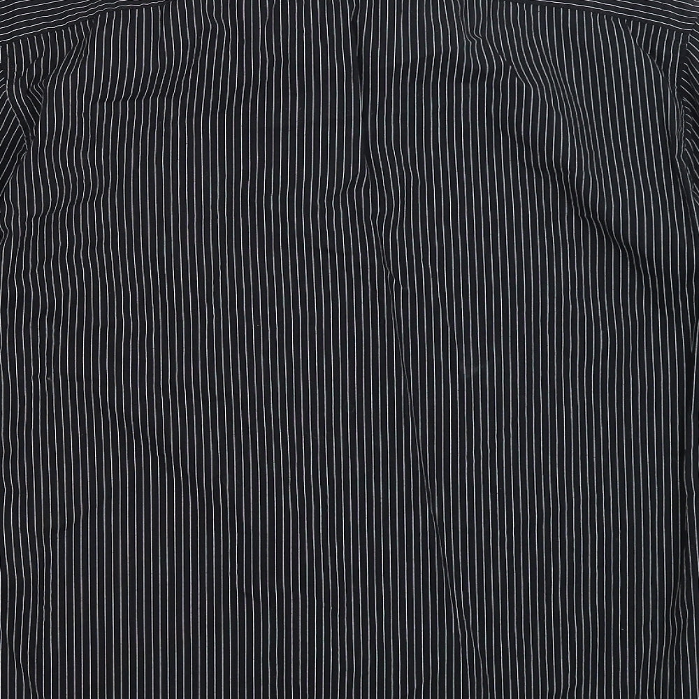 NEXT Mens Black Striped   Button-Up Size L