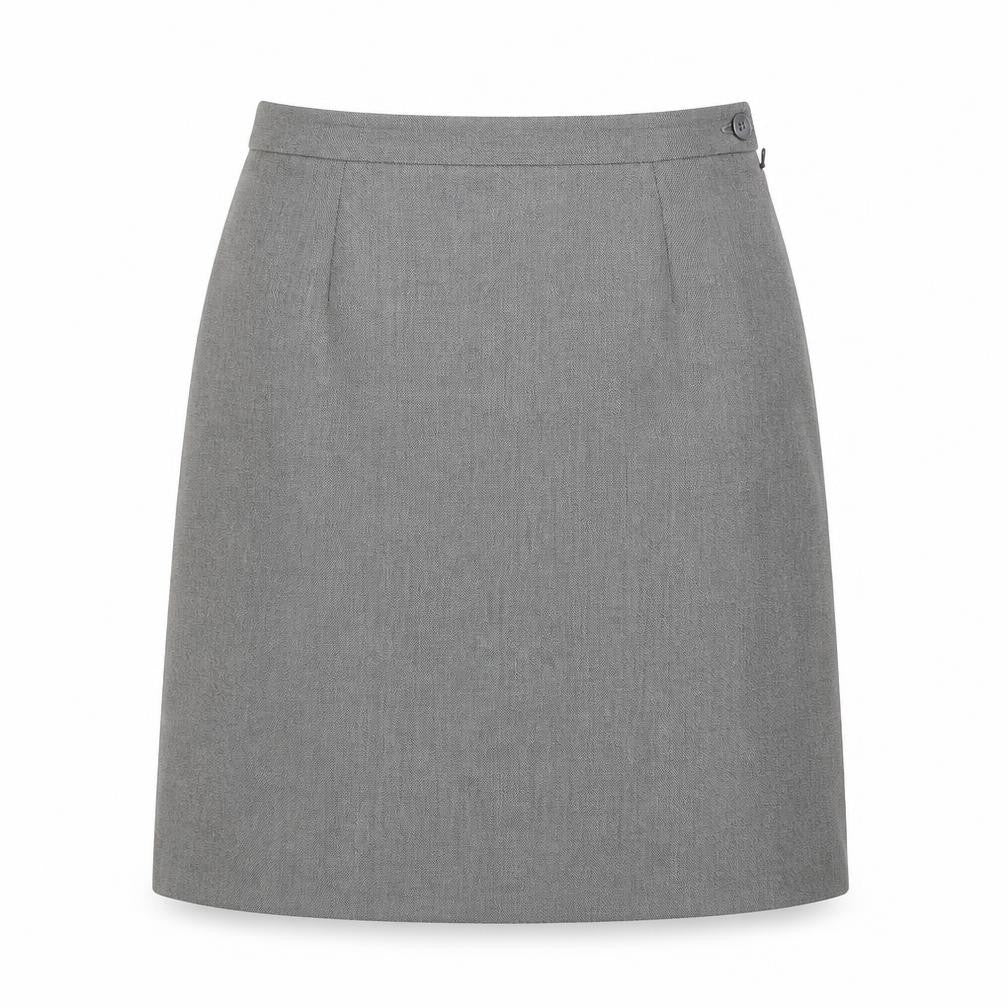 Front view of Principles women’s grey a-line skirt, size UK 16