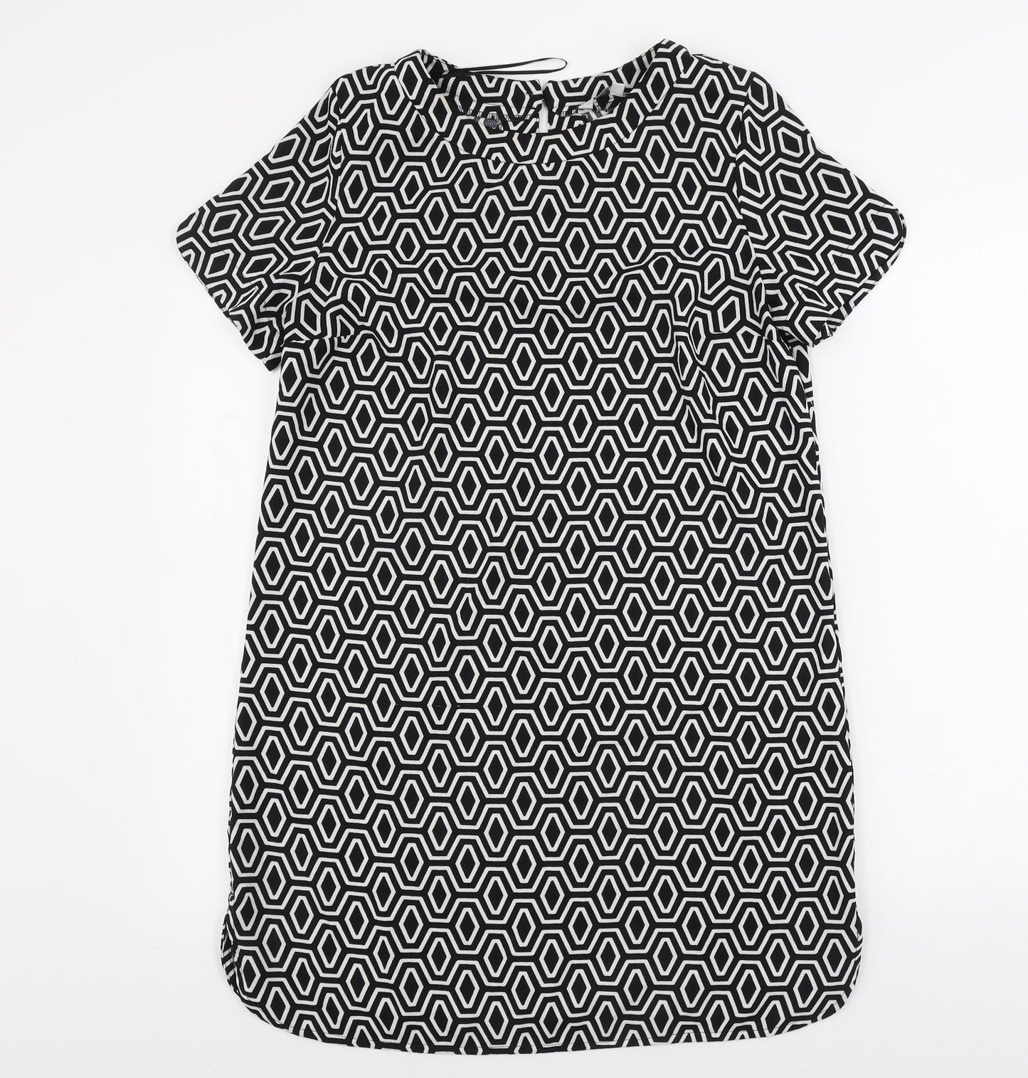Peacocks  Womens White Geometric  A-Line  Size 12