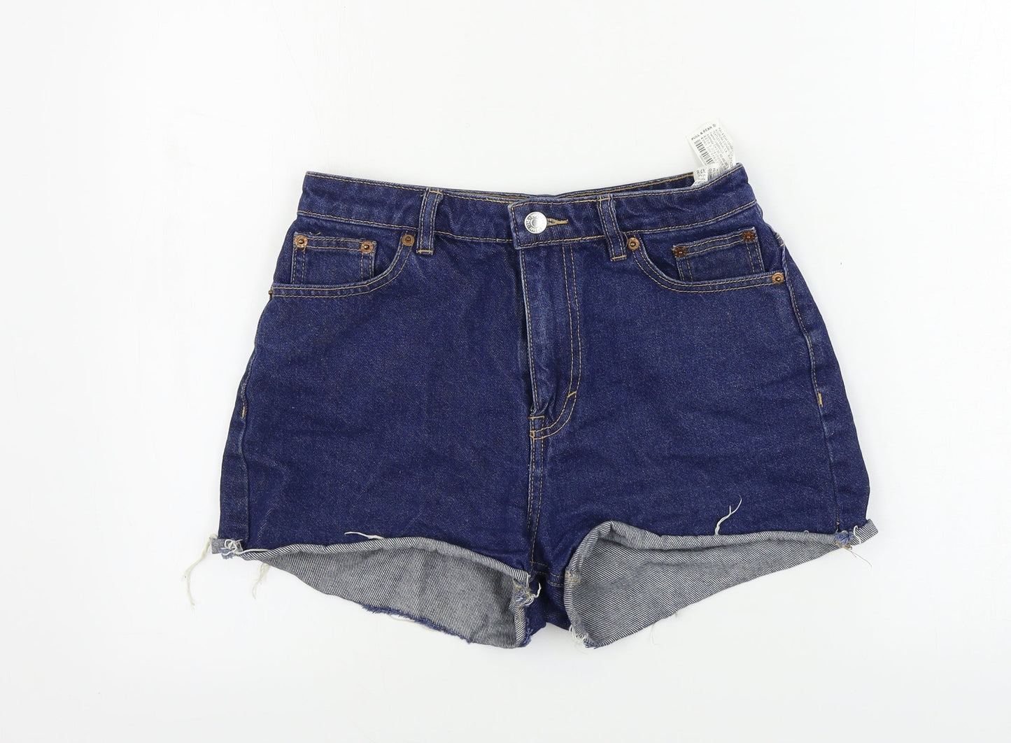 Pull&Bear Womens Blue   Cut-Off Shorts Size 8