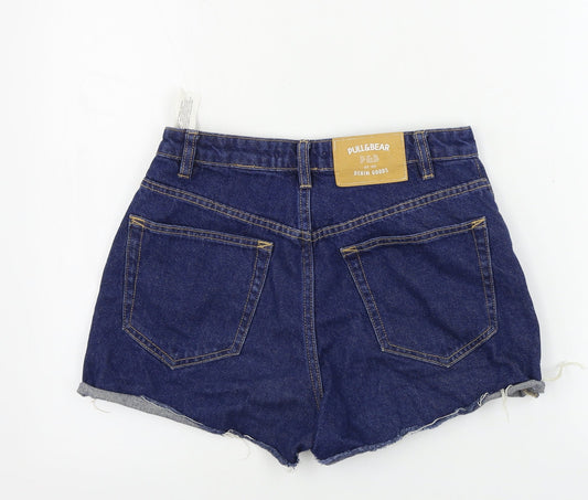 Pull&Bear Womens Blue   Cut-Off Shorts Size 8