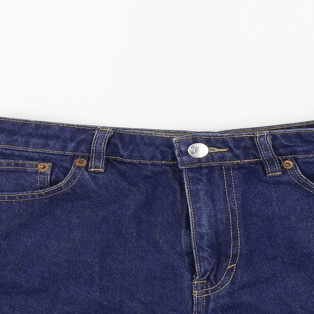 Pull&Bear Womens Blue   Cut-Off Shorts Size 8