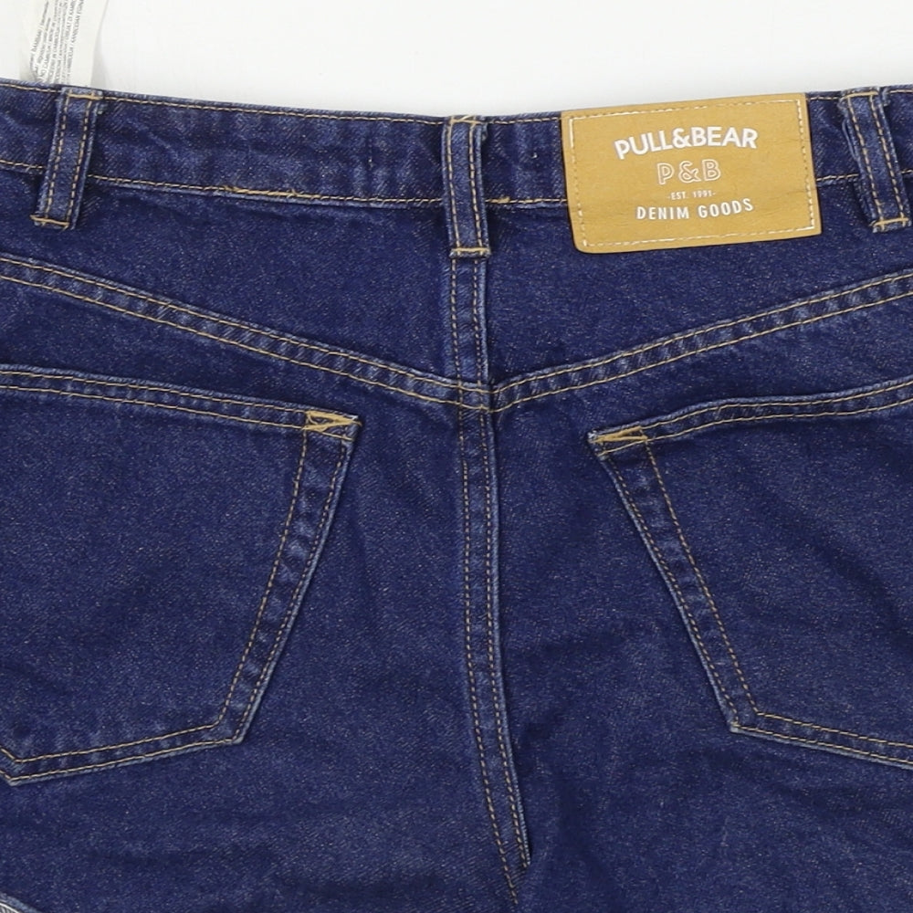 Pull&Bear Womens Blue   Cut-Off Shorts Size 8