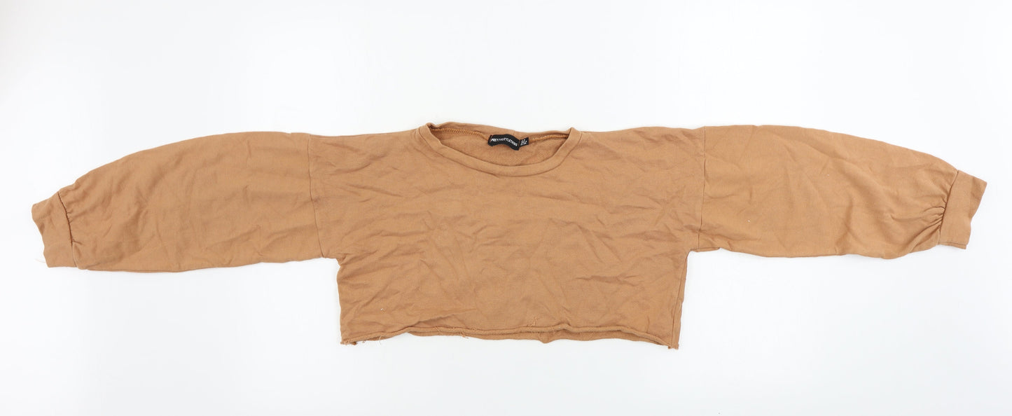 PRETTYLITTLETHING  Womens Brown   Pullover Jumper Size 8