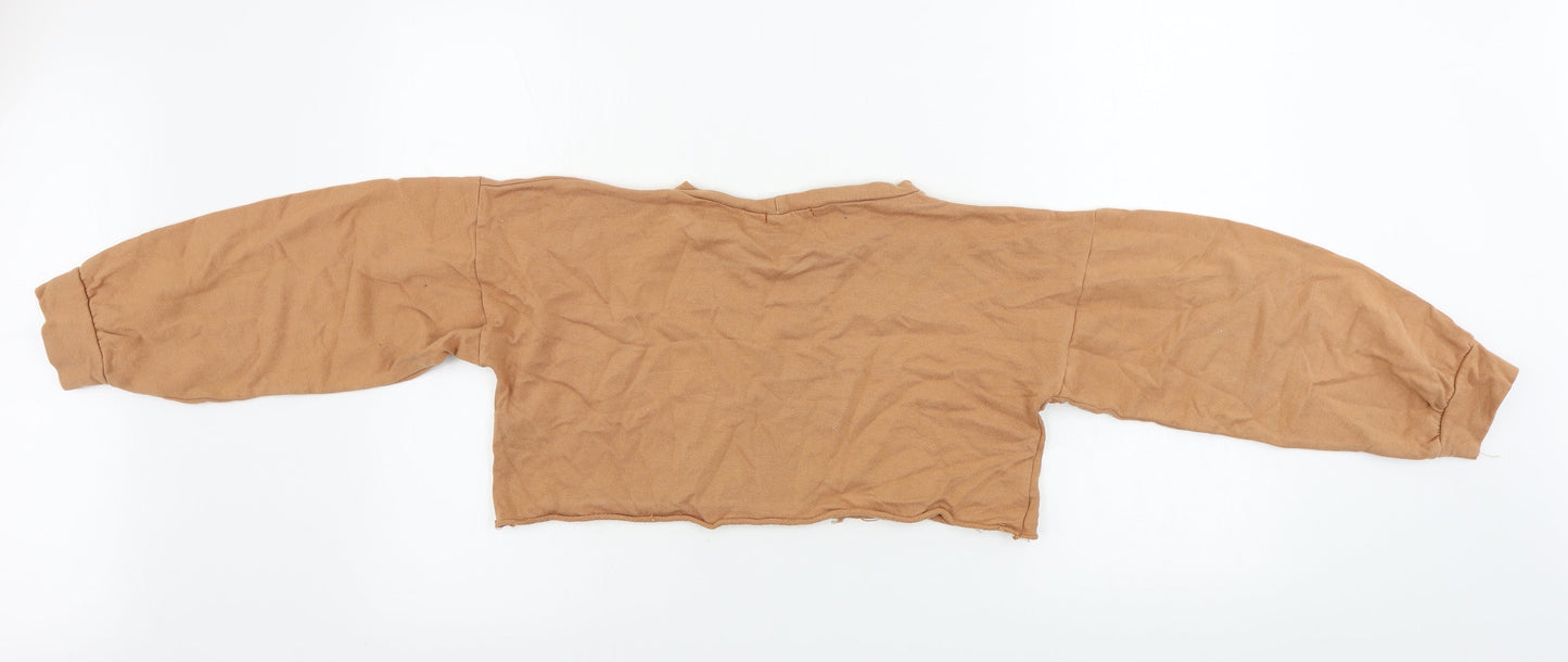 PRETTYLITTLETHING  Womens Brown   Pullover Jumper Size 8