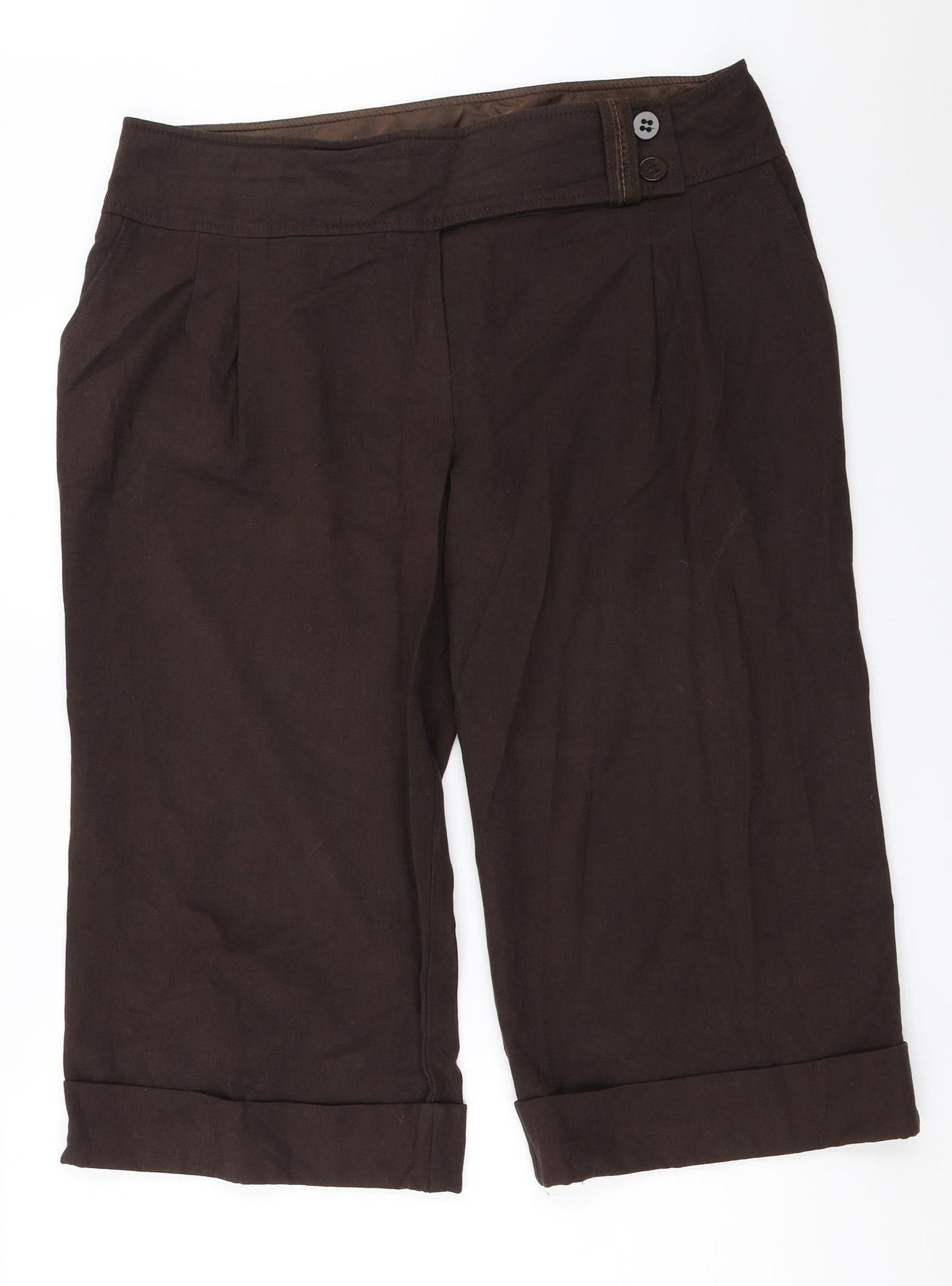 Preworn Womens Brown   Cropped Trousers Size 38 in L20 in