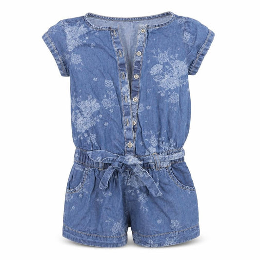 Benetton Jeans Girls Blue  Denim Playsuit One-Piece Size XS