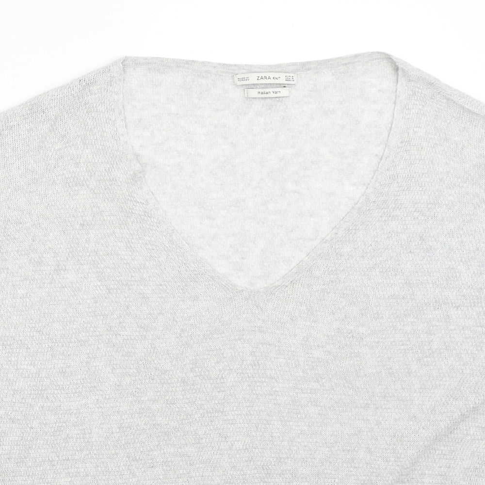 Zara Womens Grey   Pullover Jumper Size M